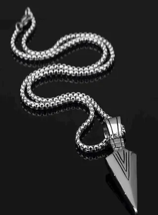 Men Titanium Steel Stainless Steel Chain Necklace 