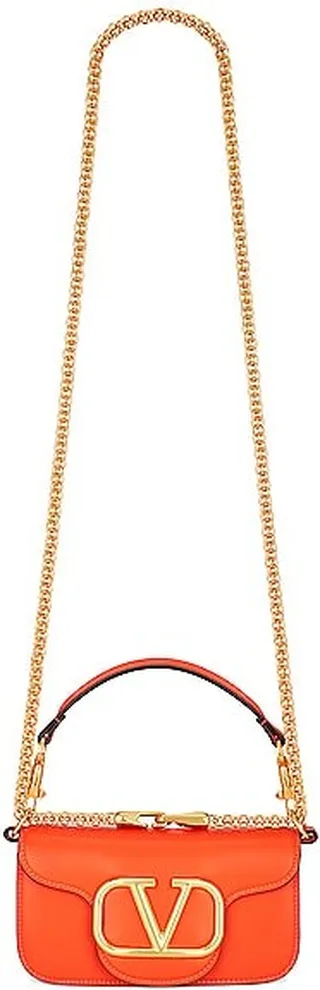Valentino Garavani Small Loco Shoulder Bag in Orange