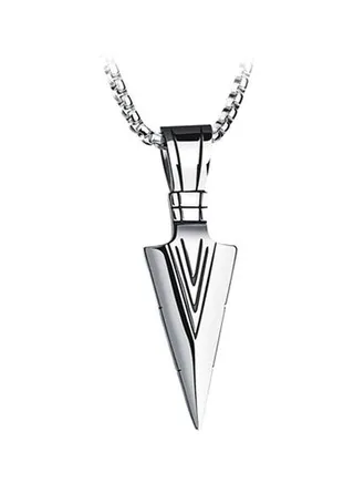 Stainless Steel Arrow Pendant Necklace 