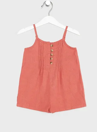 Kids Button Front Playsuit 