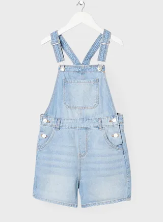 Kids Short Denim Dungaree 