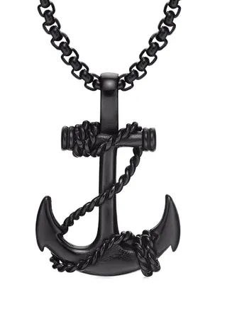 Stainless Steel Anchor Pendant Necklace 