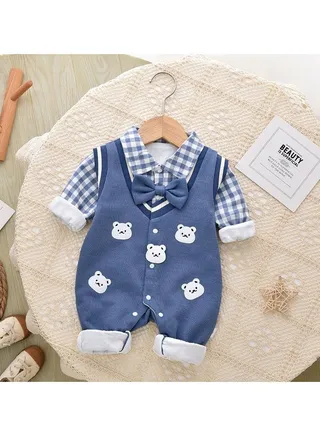 Baby Bodysuit Crawling Suit Long Sleeve Clothes 