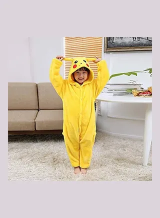 Pikachu Patterned Onesie Yellow/Red 