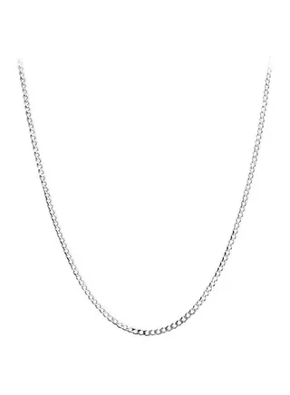 Sterling Silver Solid Curb Cuban Chain Necklace 