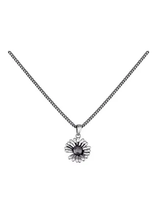 Rhodium Plated Ziron Studded Pendant Necklace 