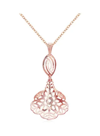 Rhodium Plated Ziron Studded Pendant Necklace 