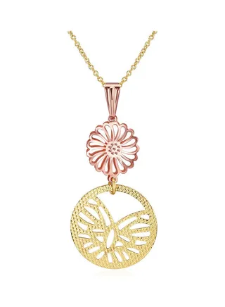 Rhodium Plated Ziron Studded Pendant Necklace 
