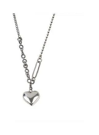 Rhodium Plated Ziron Studded Pendant Necklace 