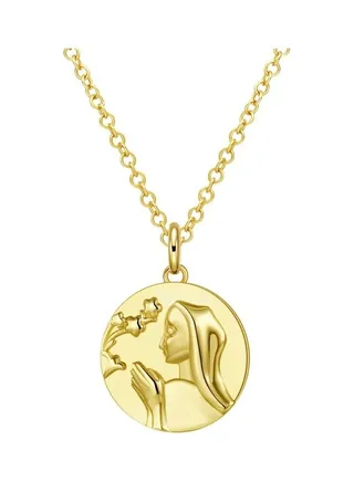 Rhodium Plated Ziron Studded Pendant Necklace 