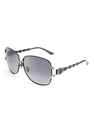 Women's Full Rim Polarized Oversized Frame Sunglasses - Lens Size: 63 mm 