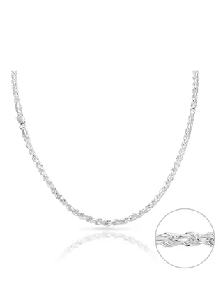 Rope Chain 3.5mm wide 45cm-70cm long REAL 925 Sterling Silver 
