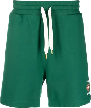 Logo-Print Drawstring Track Shorts