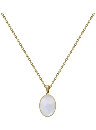 White Pearl Pendant Necklace 
