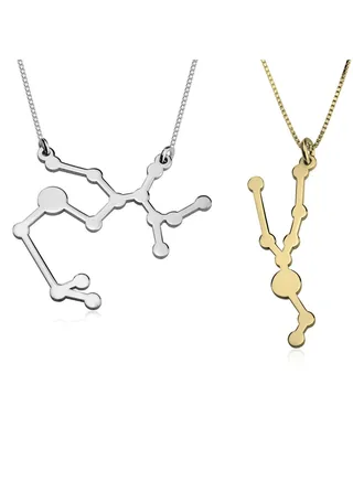 Silver 925 Personalized Cut Out Constellation Necklace 