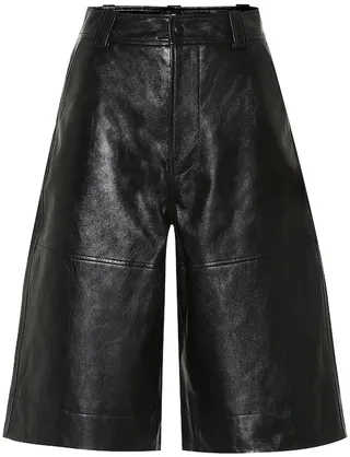 Leather shorts