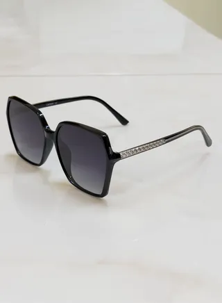 Women UV Protection Hexagon Frame Sunglasses 