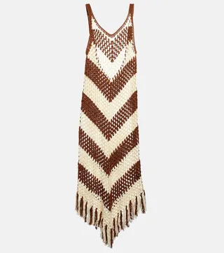 Mellor tassel-trimmed cotton midi dress