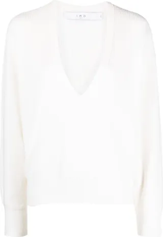 V-neck knitted jumper