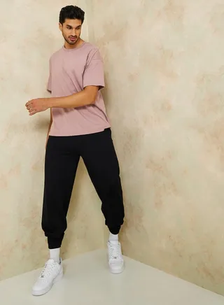 Relaxed Fit French Terry Jogger with Elasticated Hem