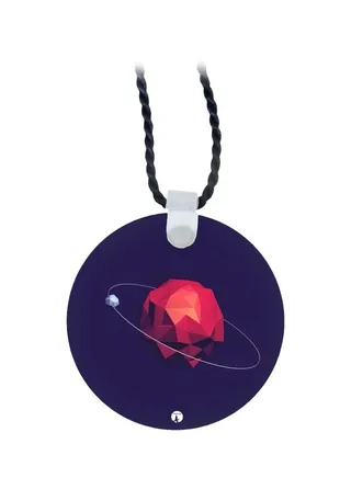 Saturn Printed Pendent Necklace 