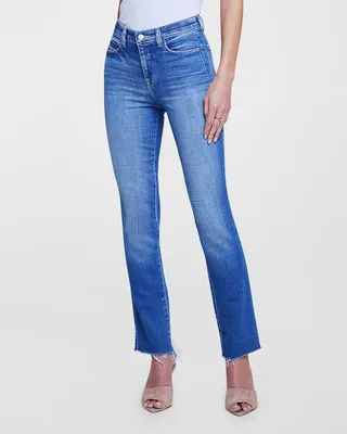 Draya High Rise Slim Straight Jeans