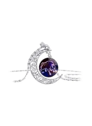 Taurus Designed Moon Necklace 