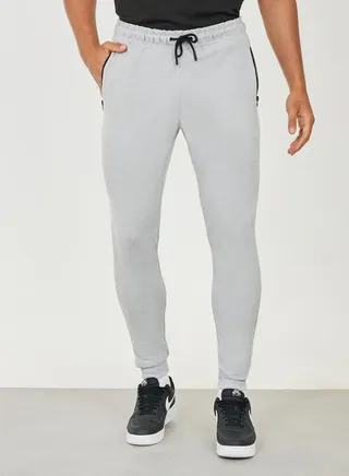 Pique Slim Fit Jogger with Zip Pocket Detail 
