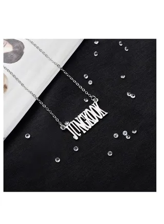 BTS Combination Steel Plate Pendant Necklace 