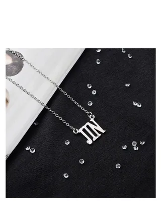 BTS Combination Steel Plate Pendant Necklace 