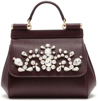 mini Sicily rhinestone-embellished bag