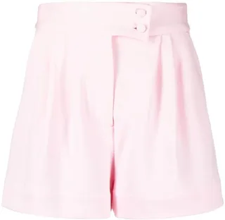 High-Waist Flared Tailored Shorts