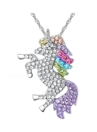 Crystal Unicorn Necklace Pendant 