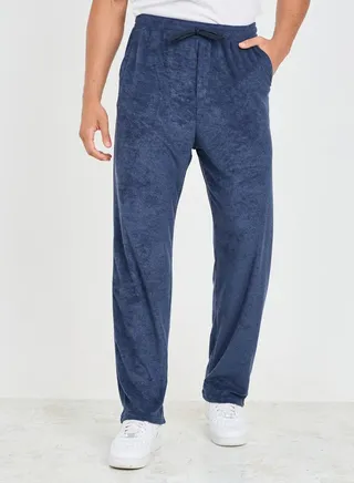 Premium Towel Terry Relaxed Fit Open Hem Joggers