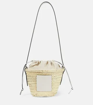 Anagram woven shoulder bag