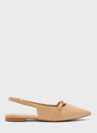 Pointed Slingback Flat Shoe
