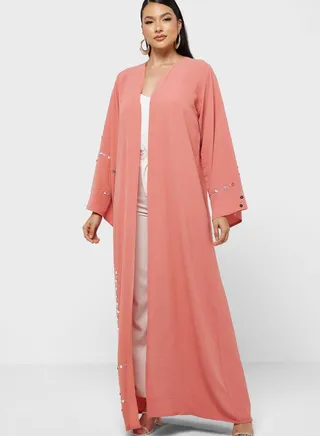 Embellished Detail Abaya With Sheila 