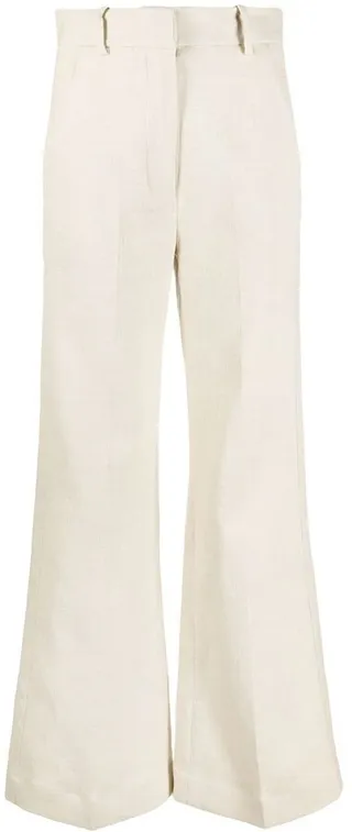 Straight-Leg Cut Trousers