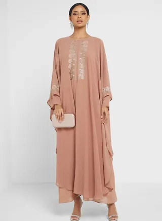 Embroidered Detail Abaya 