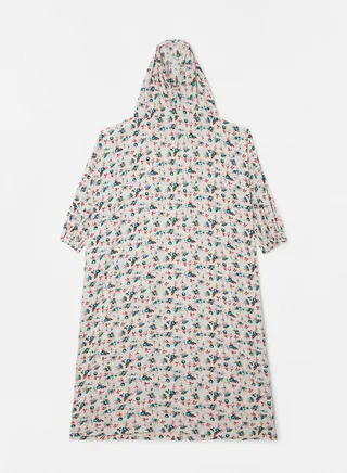 Praying Dress With Floral Prints And With Attached Veil 