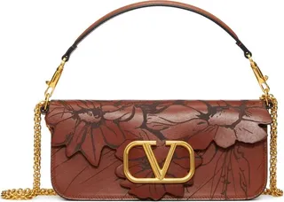 VLogo flower-detail shoulder bag
