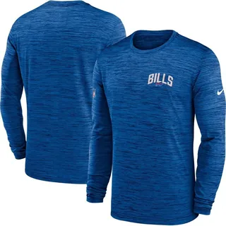 Men's Nike Royal Buffalo Bills Sideline Velocity Athletic Stack Performance Long Sleeve T-Shirt