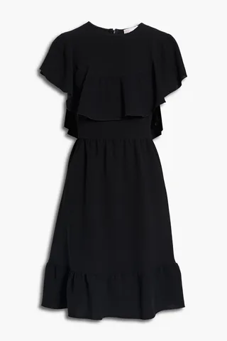 Ruffled stretch-crepe dress