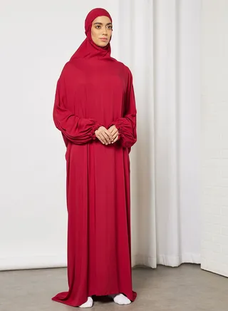 Praying Dress With Attached Veil 