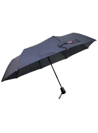 3Fold Automatic Open Umbrella Black Color with Heat Transparent Dot 