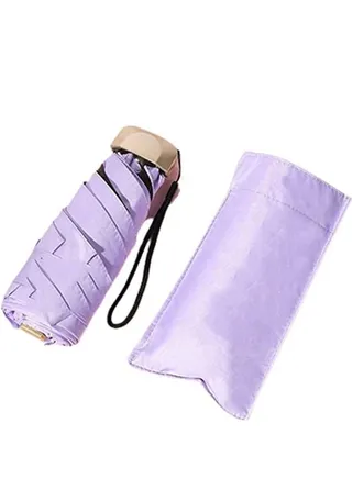Folding Umbrellas Travel Pocket Umbrella Small Mini Light Compact Design Perfect for Lightweight Portable Parasol Outdoor Summer Sun Rain Windproof Water Repellent 
