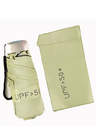 Folding Umbrellas Travel Pocket Umbrella Small Mini Light Compact Design Perfect for Lightweight Portable Parasol Outdoor Summer Sun Rain Windproof Water Repellent 