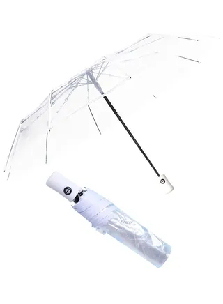 Folding Umbrellas Travel Umbrella, Transparent Umbrella Pocket Portable Compact Protection, Small Light Weight Waterproof, Rain and Sun Elegant In 