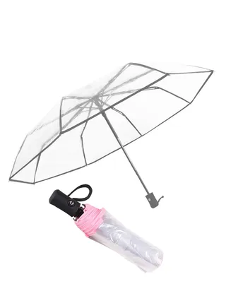 Clear Umbrella, Women's Clear Bubble Umbrella, Automatic Open and Close Transparent Travel Dome Umbrella for Women Girls Kids Rainy Windy Weather 