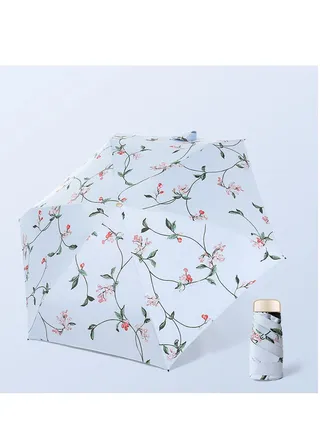 Travel Umbrella UV Small Compact Protection Mini Perfect for Lightweight Portable Parasol Outdoor Sun Rain Umbrellas for Men Women and Kids 
